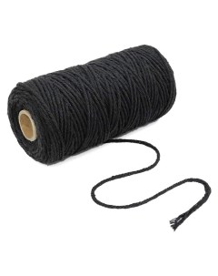 Шпагат хлопковый 2мм х 50м 2шт цвет черный шпагат для вязания Kraftcom