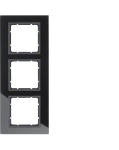 Рамка 10136616 трехместная для гориз вертик монтажа B 7 Glass Berker