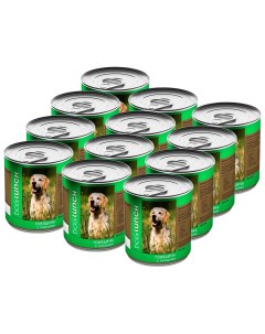 Консервы для собак говядина с овощами 12шт по 750г Dog lunch