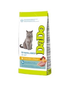 Сухой корм для кошек Cat Sterilised для стерилизованных с курицей 10 кг Dado