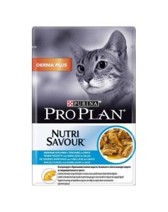 Влажный корм для кошек Nutri Savour Derma Plus треска 24шт по 85г Pro plan