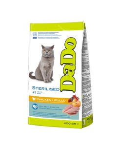 Сухой корм для кошек Cat Sterilised для стерилизованных с курицей 400 г Dado