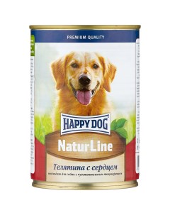 Консервы для собак NaturLine телятина сердце 400г Happy dog