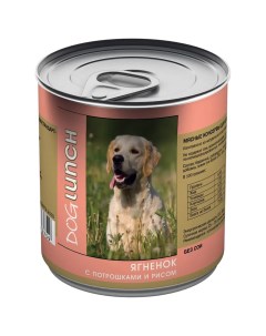 Консервы для собак с ягненком потрошками и рисом в желе 410г Dog lunch