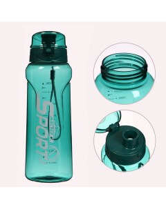 Бутылка для воды sport 800 мл 23 х 7 6 х 4 8 см бирюзовая Мастер к.
