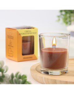 Свеча ароматическая в стекле 5х6см шоколад Богатство аромата