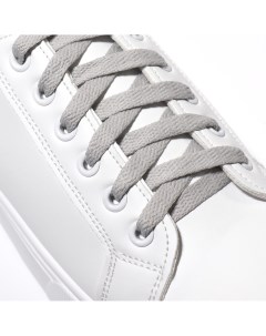Шнурки для обуви пара плоские 8 мм 120 см цвет серый Onlitop