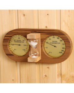 Песочные часы с термометром гигрометром 29х14х8 3 см v t080 2 Добропаровъ