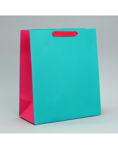Пакет подарочный двухцветный упаковка Дарите счастье