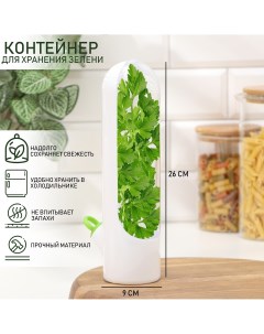 Контейнер для хранения зелени fresh, пластик, 500 мл, белый Доляна