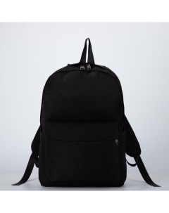Рюкзак молодежный из текстиля наружный карман цвет черный Nobrand