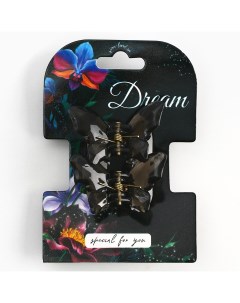 Крабики для волос в форме бабочек dream 2 шт 4 х 3 х 2 5 см Art beauty