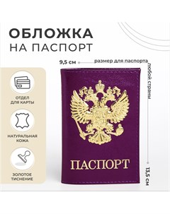Обложка для паспорта цвет лиловый Nobrand