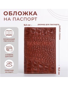 Обложка для паспорта цвет коричневый Nobrand