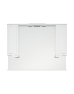Зеркало шкаф Мирра 105 С c подсветкой белый Corozo