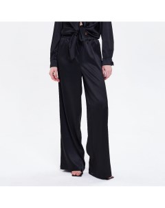 Чёрные атласные брюки Alexandra talalay