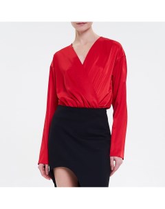 Красная блузка с эффектом запаха Mollis