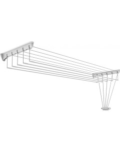 Сушилка для белья настенно потолочная 7 м 5 прутьев 10 кг белая СНП 1 4 Nika