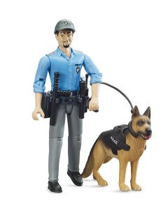 Фигурка полицейского с собакой 62 150 Bruder