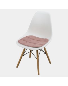 Подушка на стул противоскользящая из велюра 39х40 розовый Chiedocover