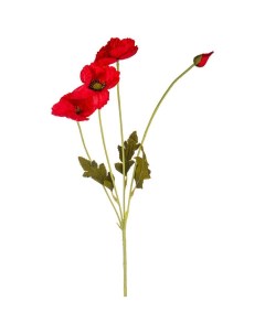 Цветок искусственный Мак красный 60 см 21 2031 Lefard