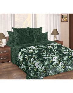 Комплект постельного белья Чародейка 1 2 спальный перкаль зеленый Текс-дизайн