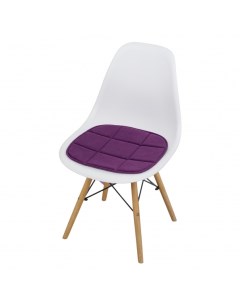 Подушка на стул из микровелюра 39х40 фиолетовая Chiedocover