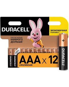 AAA Батарейка Basic LR03 12BL MN2400 12 шт Duracell