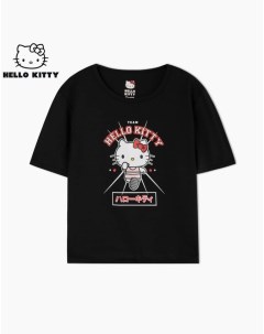 Чёрная спортивная футболка с принтом Hello Kitty Gloria jeans