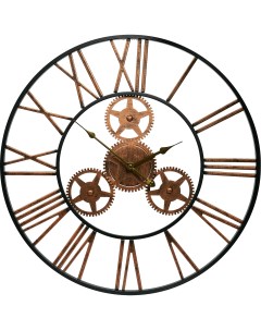 Часы настенные Шестеренки GH60189 круглые металл цвет золотой бесшумные o58 Dream river