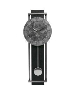 Часы настенные Маятник GHC23411 круглые МДФ цвет черно серый бесшумные o60 Dream river