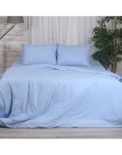 Комплект постельного белья Blue двуспальный полисатин синий Capriccio