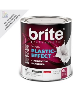 Эмаль Plastic Effect полуматовая цвет белый 0 9 кг Brite
