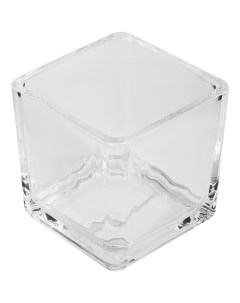 Подсвечник Стеклянный кубик 52x52 см стекло цвет прозрачный Evis