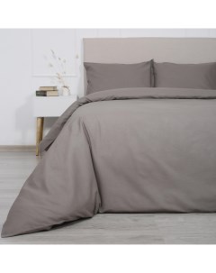 Комплект постельного белья полутораспальный бязь серо коричневый Melissa