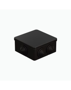 Распределительная коробка открытая 100х100х55 мм 6 вводов IP55 цвет черный Lexman