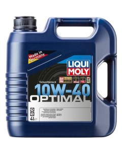 Моторное масло Optimal 10W 40 4л полусинтетическое Liqui moly