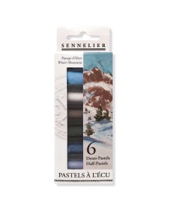 Набор сухой пастели A LECU 6 цв 1 2 Зимние горы в картонной коробке Sennelier