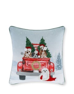 Декоративная подушка с вышивкой Driving Dogs Coincasa