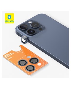 Защитное стекло для камеры iPhone 15 Pro Armor metal 3 шт Blue Blueo
