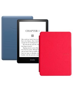 Электронная книга Kindle PaperWhite 2021 16Gb Special Offer Denim с чехлом Red Amazon