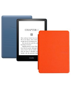 Электронная книга Kindle PaperWhite 2021 16Gb Special Offer Denim с чехлом Orange Amazon