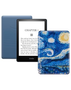Электронная книга Kindle PaperWhite 2021 16Gb Special Offer Denim с чехлом Van Gogh Amazon