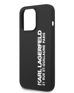 Чехол для iPhone 14 Pro Max силиконовый Black Karl lagerfeld