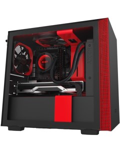 Корпус компьютерный H210i CA H210I BR Red Black Nzxt