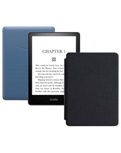 Электронная книга Kindle PaperWhite 2021 16Gb Special Offer Denim с чехлом Black Amazon