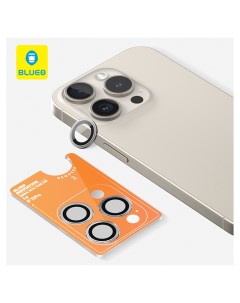 Защитное стекло для камеры iPhone 15 Pro Armor metal 3 шт Grey Blueo