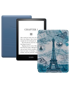 Электронная книга Kindle PaperWhite 2021 16Gb Special Offer Denim с чехлом Paris Amazon