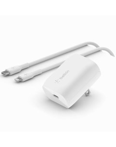 Зарядное устройство BoostCharge USB C Wall Charger 20W USB C Cable with Lightning Belkin