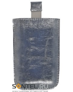 Пенал для телефона E L с яз для Samsung S7070 серебро Nobrand